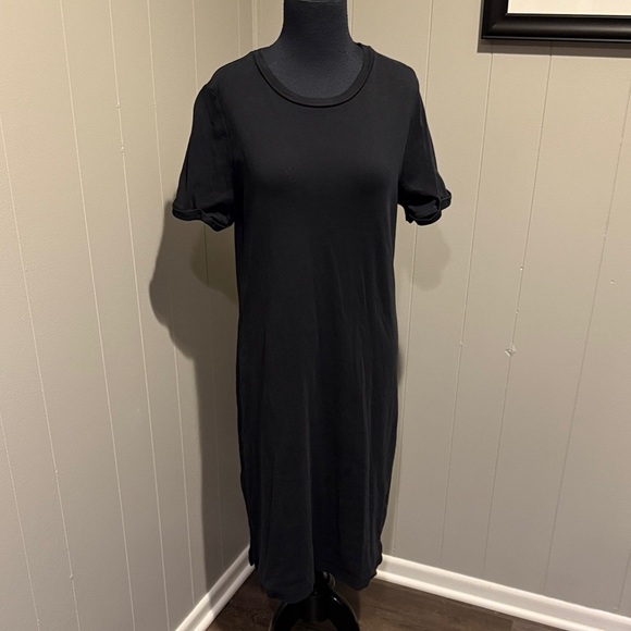 a new day Dresses & Skirts - a new day T Shirt Rolled Sleeve Minimalist Contemporary Black Maxi Dress